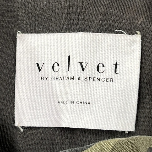 VELVET by GRAHAM & SPENCER Cotton Camo Drawstring Zip/Snap Casual Jacket SZ S - Picture 6 of 16